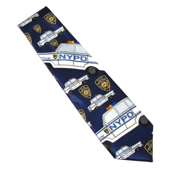 NYPD Cop Police Officer Tie NWT Umo Lorenzo Italy - Picture 1 of 2